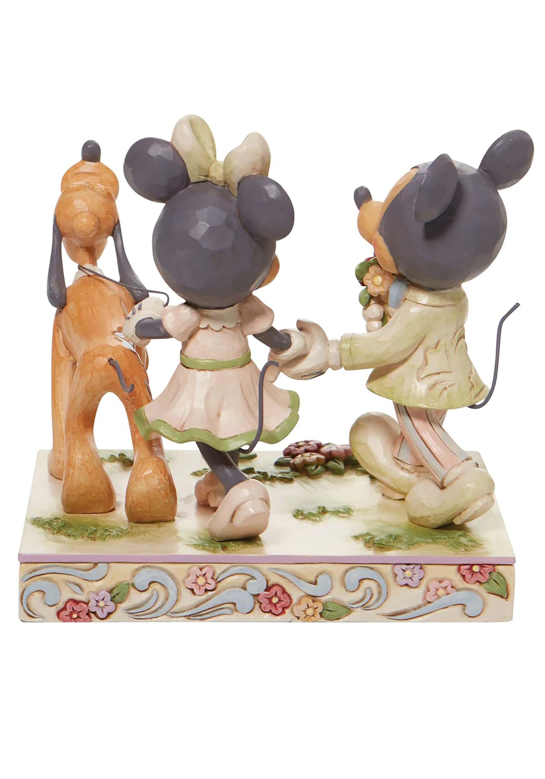 White Woodland Mickey & Minnie Jim Shore Statue
