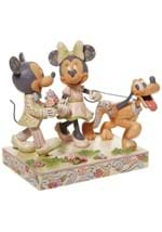 White Woodland Mickey & Minnie Statue Alt 3