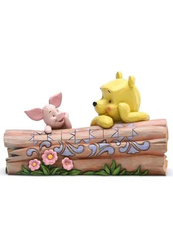 Jim Shore Winnie the Pooh and Piglet Log Statue