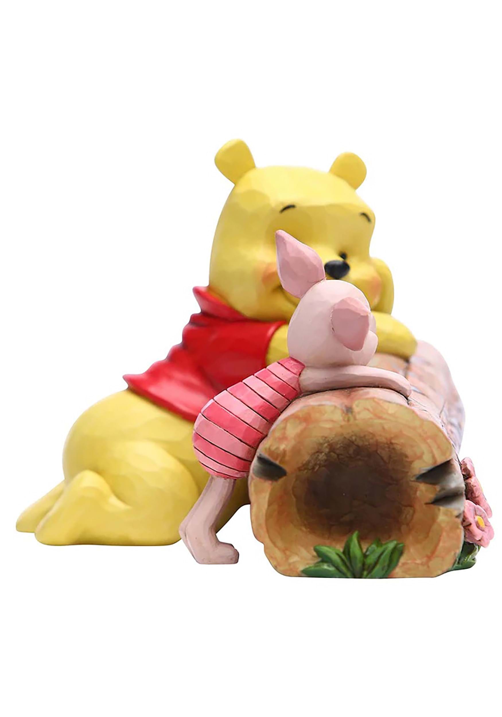 Jim Shore Winnie The Pooh & Piglet Log Conversation Statue