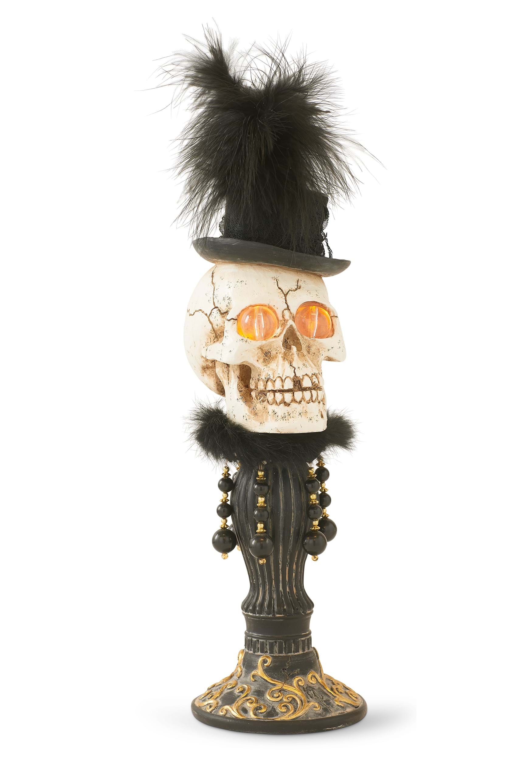 16 Inch Skeleton LED Eyes Bust , Halloween Decor
