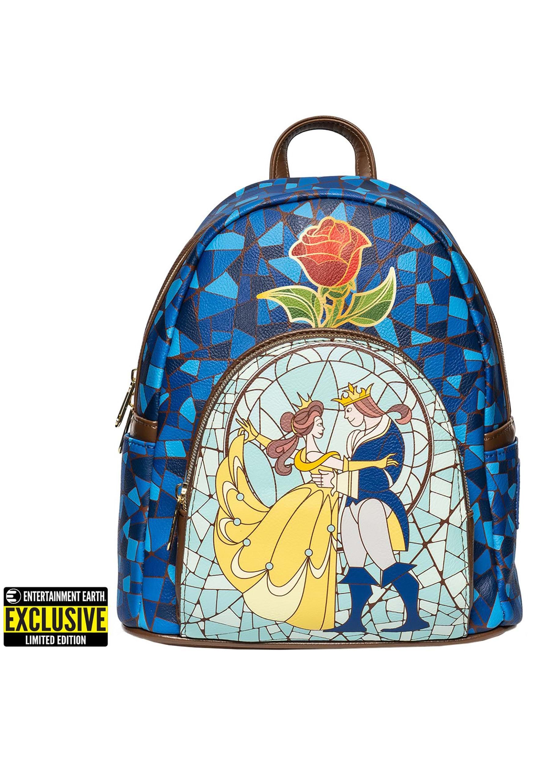 Loungefly Beauty and the Beast Stained-Glass Window Mini-Backpack