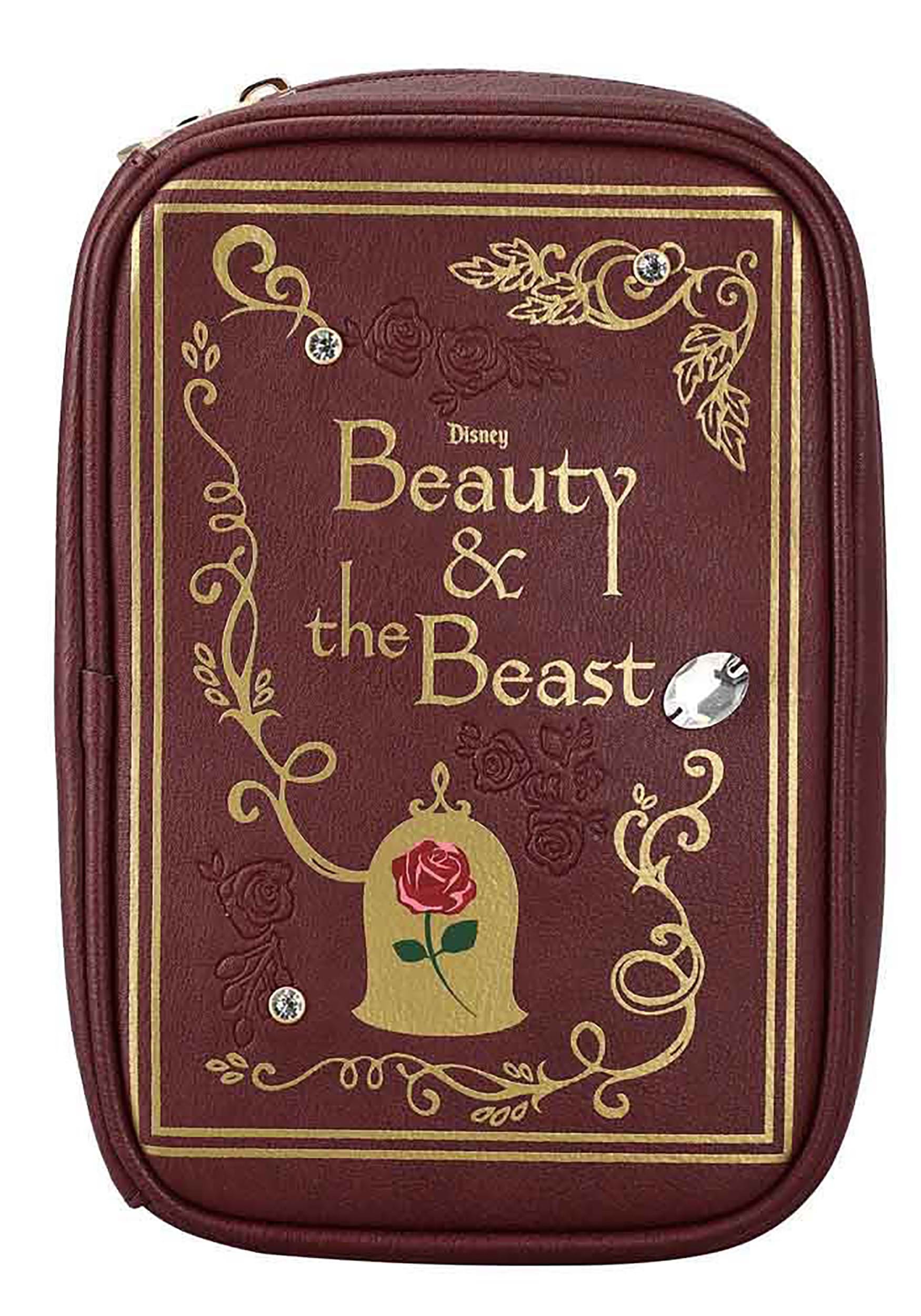 Disney Beauty and the Beast Storybook Inspired Travel Cosmetic Bag