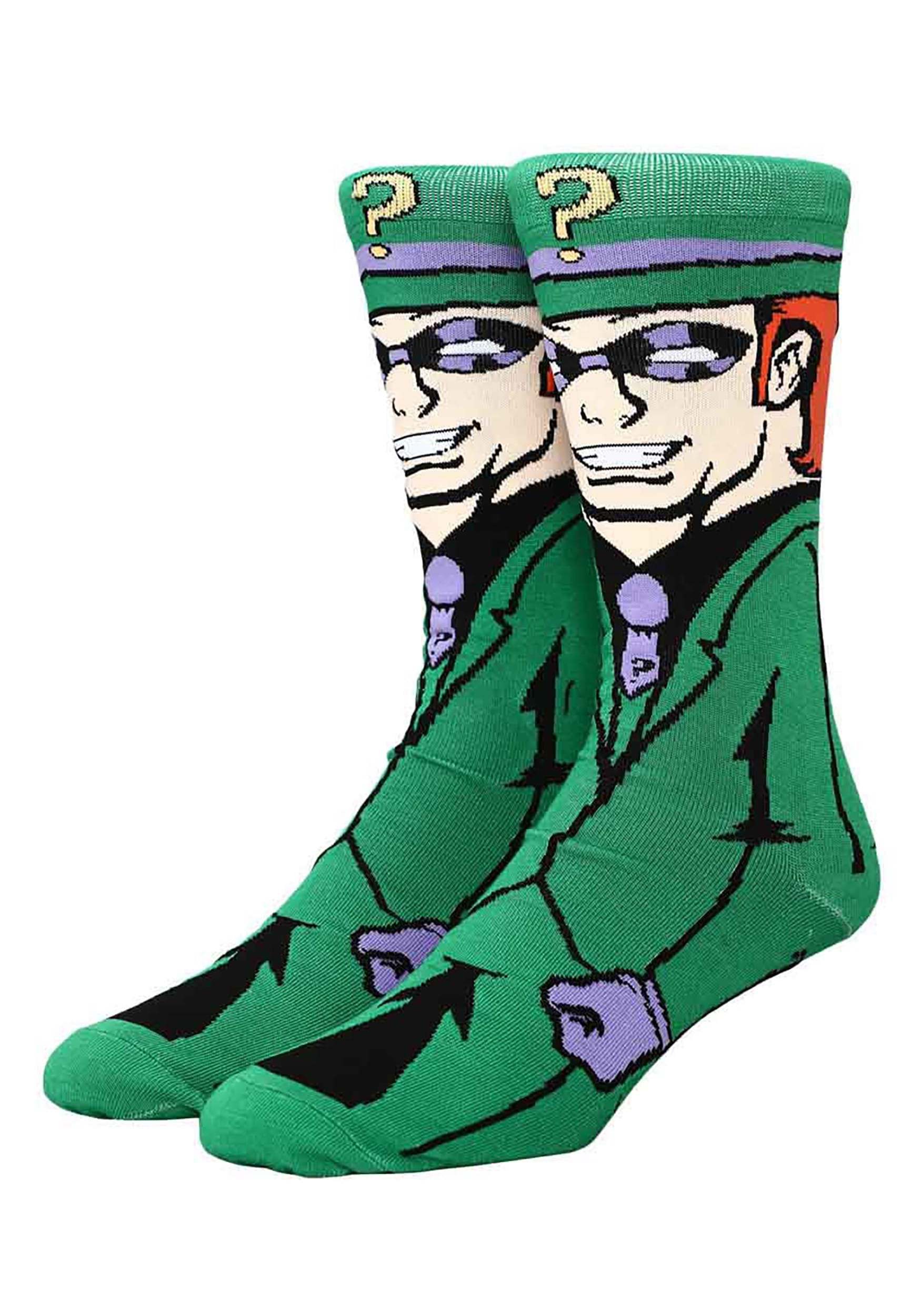 DC Comics Riddler Rebirth 360 Character Crew Socks