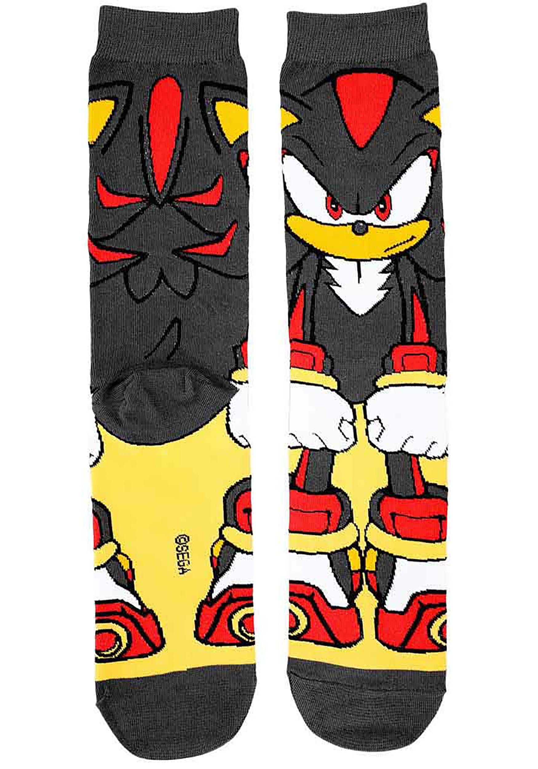 Adult Sonic Shadow the Hedgehog 360 Character Socks