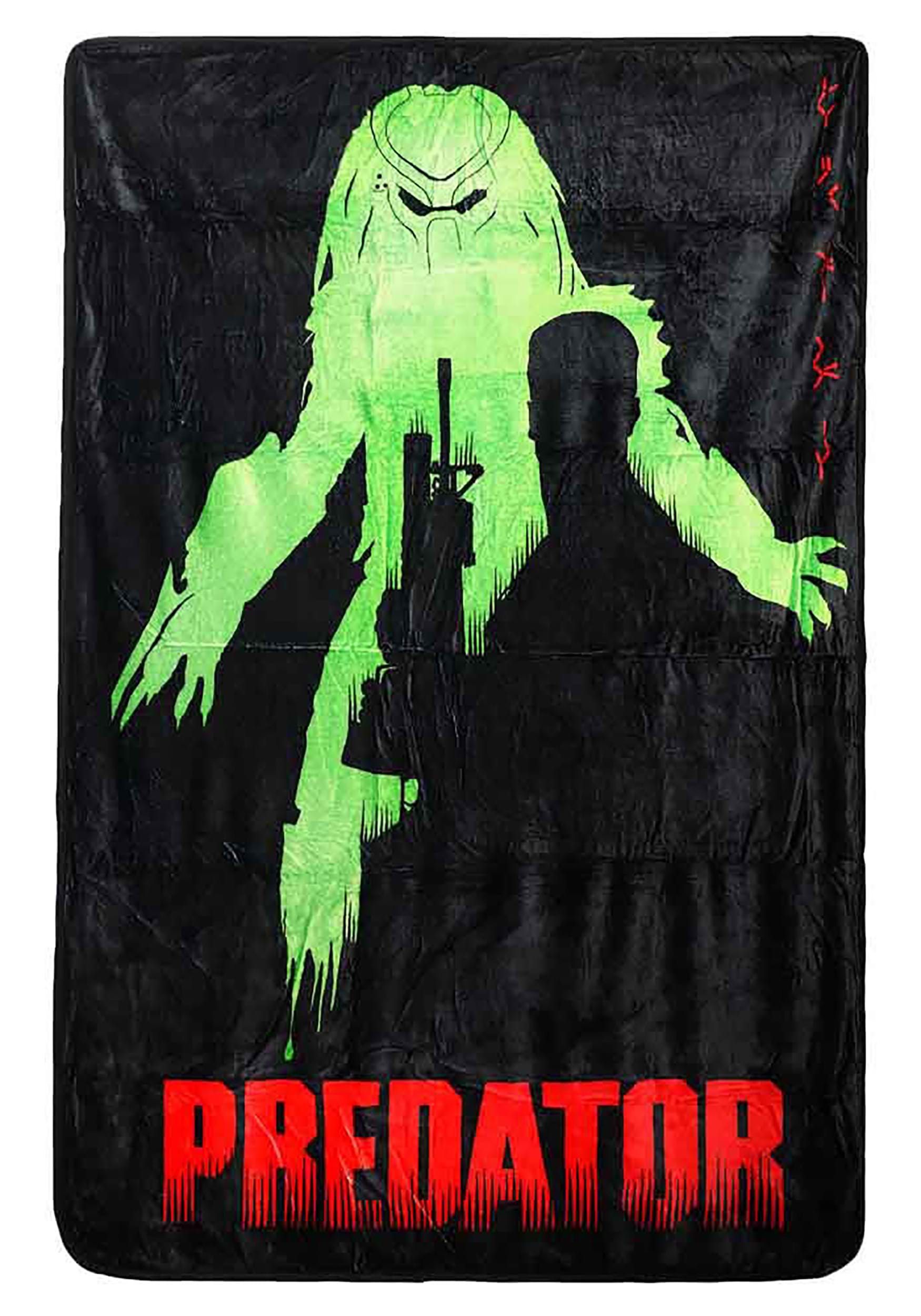 Predator Movie Silhouette Fleece Throw Blanket