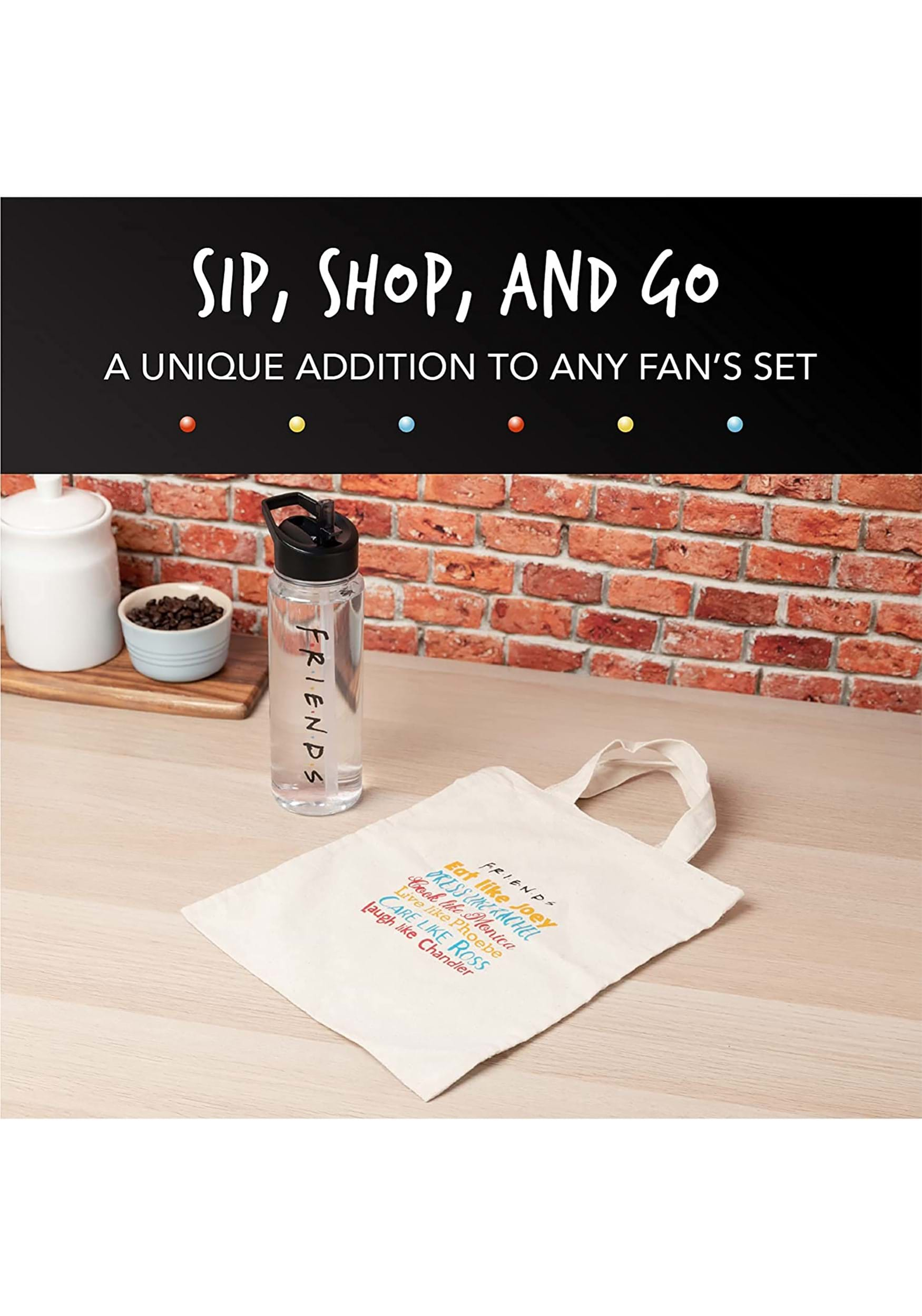 Friends Water Bottle and Tote Set