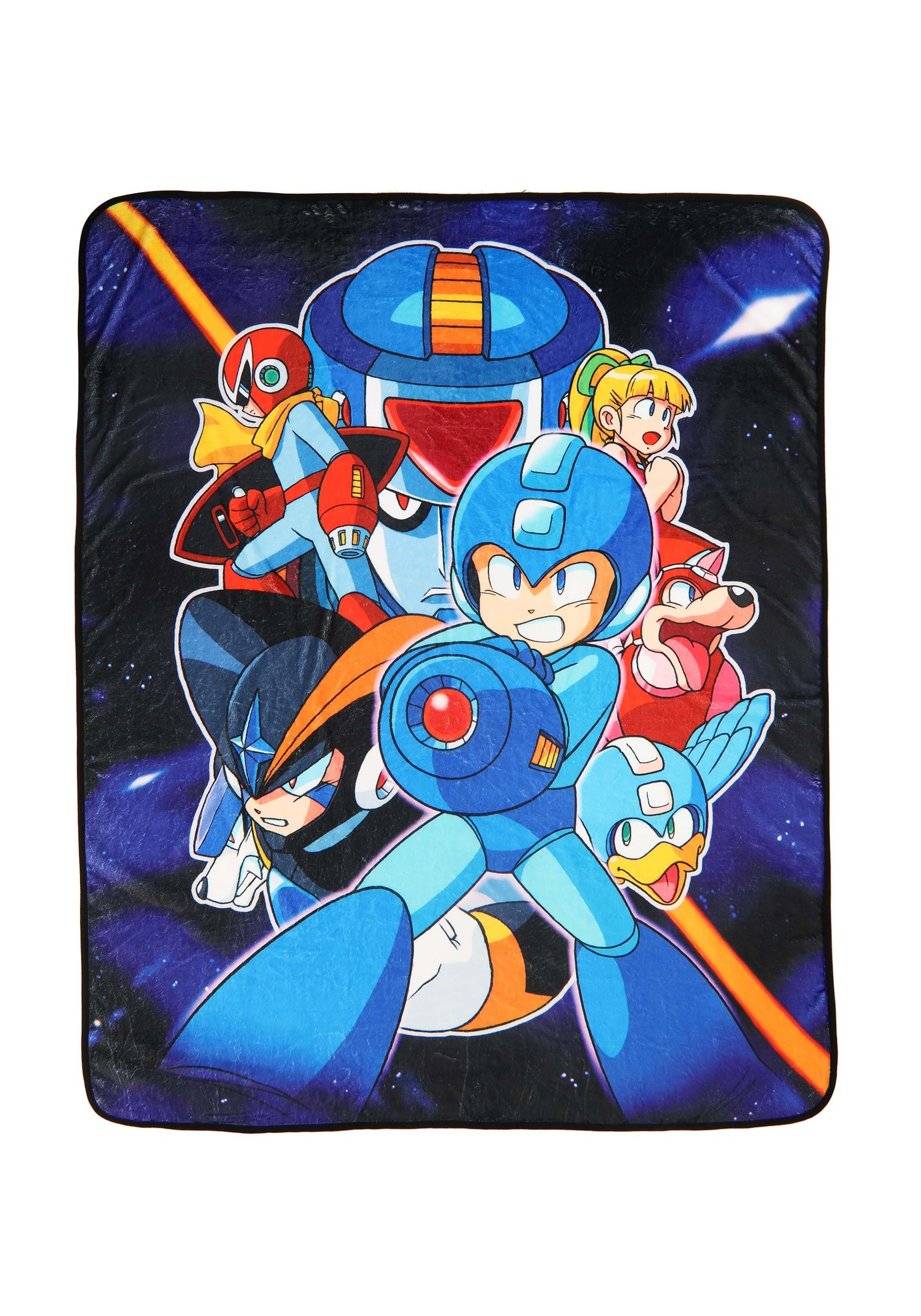 Mega Man Group Shot 60x48 Comfy Throw Blanket