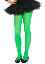 Green Opaque Tights for Girls