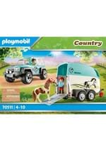 Playmobil Pony Farm Car w/ Pony Trailer Alt 5