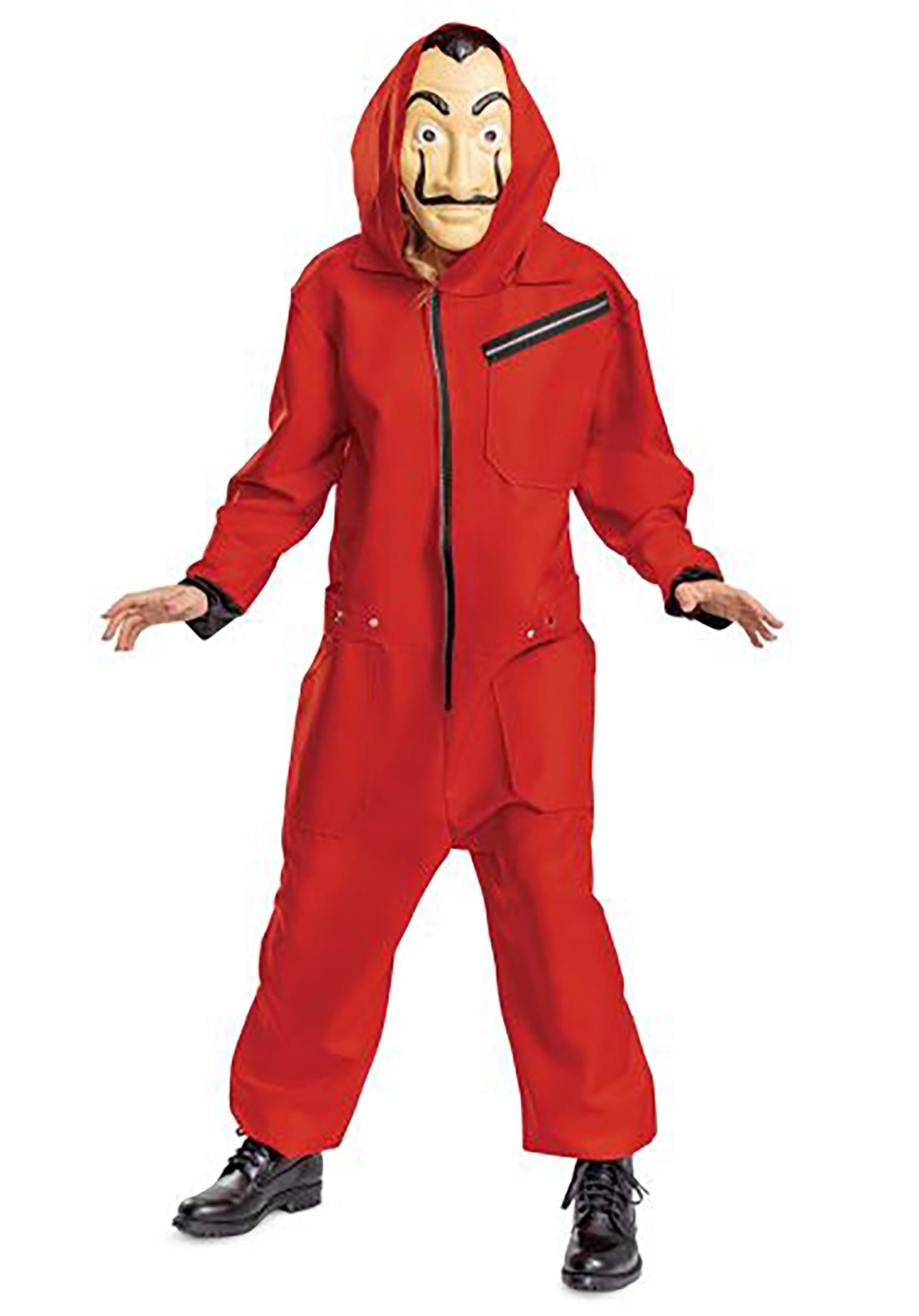 Buy Money Heist Costume Set with Red Jumpsuit and Inflatable Size L for  Adults and Teenagers for Carnival Halloween… Online at desertcartINDIA