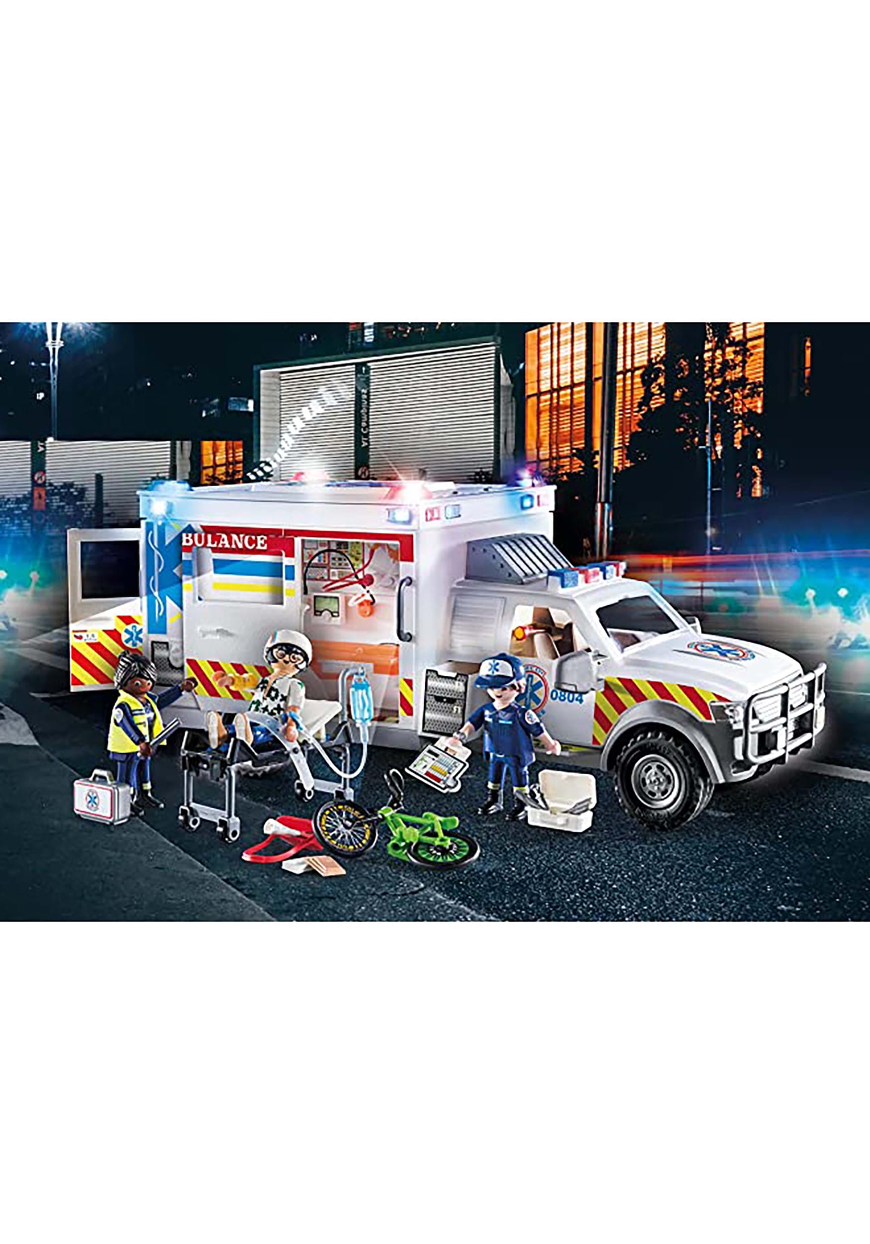 Rescue Vehicles Ambulance w/ Lights and Sound From Playmobil
