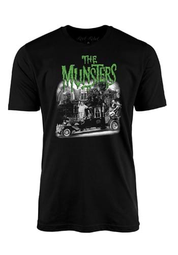 The Munsters Family Coach Adult Graphic T Shirt