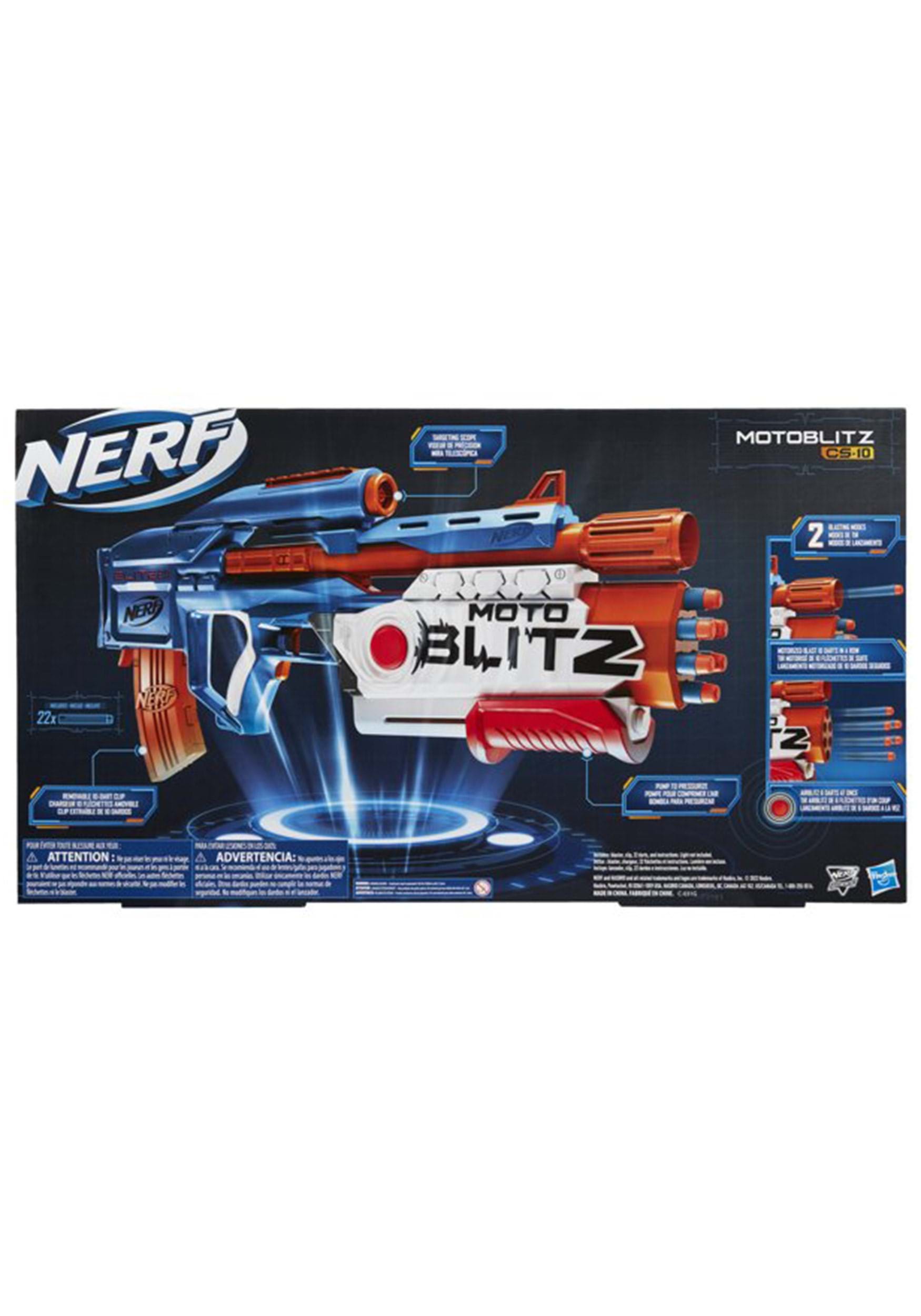 Nerf Elite 2.0 Motoblitz Blaster with Scope, Nerf Motorized 10-Dart Bl