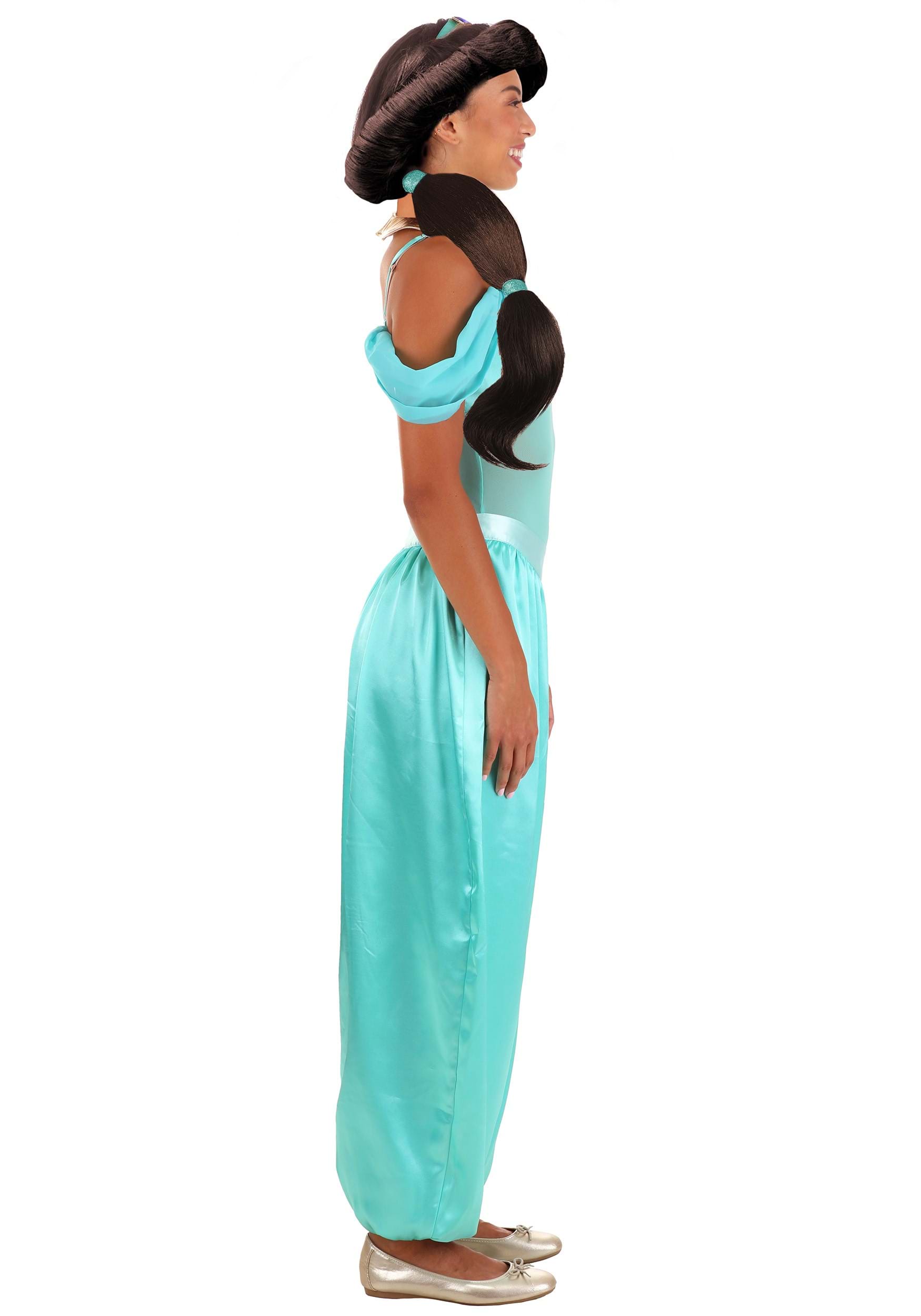 Women's Deluxe Aladdin™ Live Action Teal Jasmine Costume