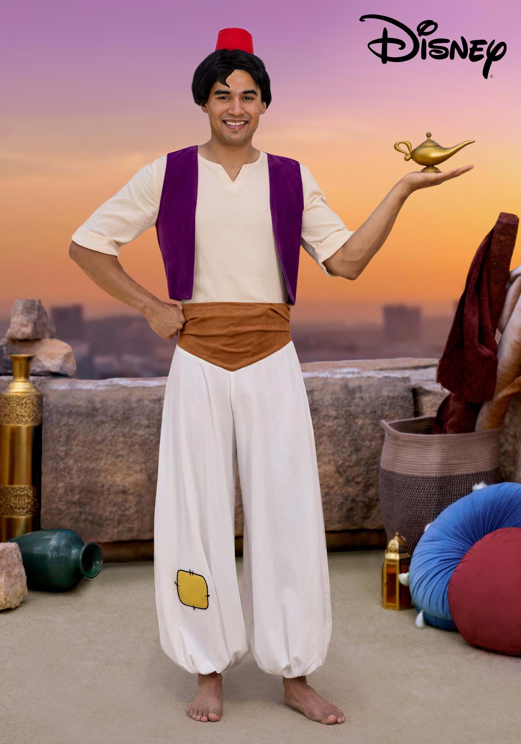 Aladdin Genie Vest Adult Costume (Purple)