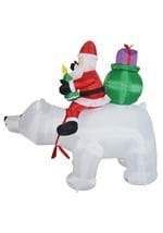 6FT Polar Bear with Santa Inflatable Animated Alt 1