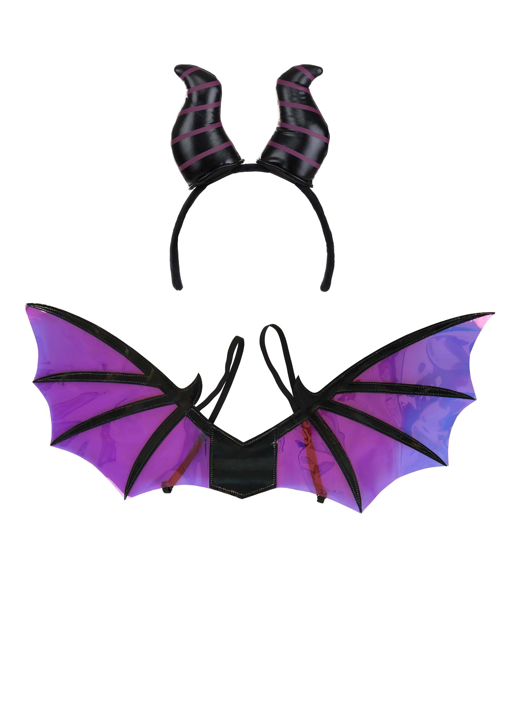 Maleficent Dragon Horns Headband & Wings Kit
