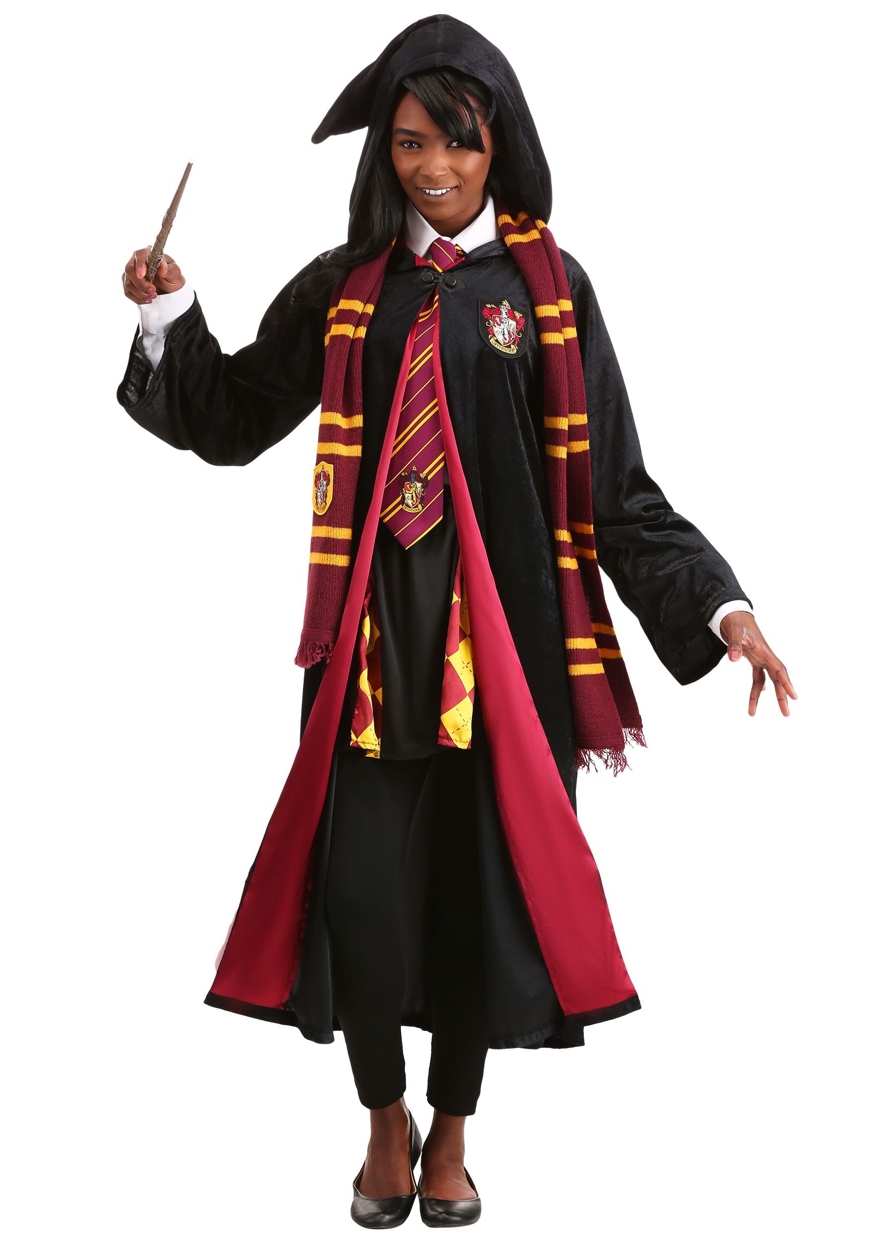 Plus Size Harry Potter Hermione Deluxe Gryffindor Robe for Adults