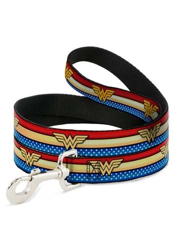 Wonder Woman Logo Stripes and Stars Dog Leash