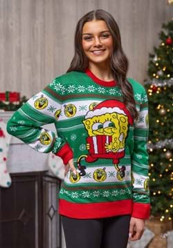 Adult Spongebob Present Ugly Christmas Sweater Alt 1