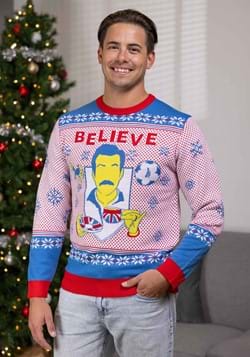 Adult Ted Lasso Believe Ugly Christmas Sweater