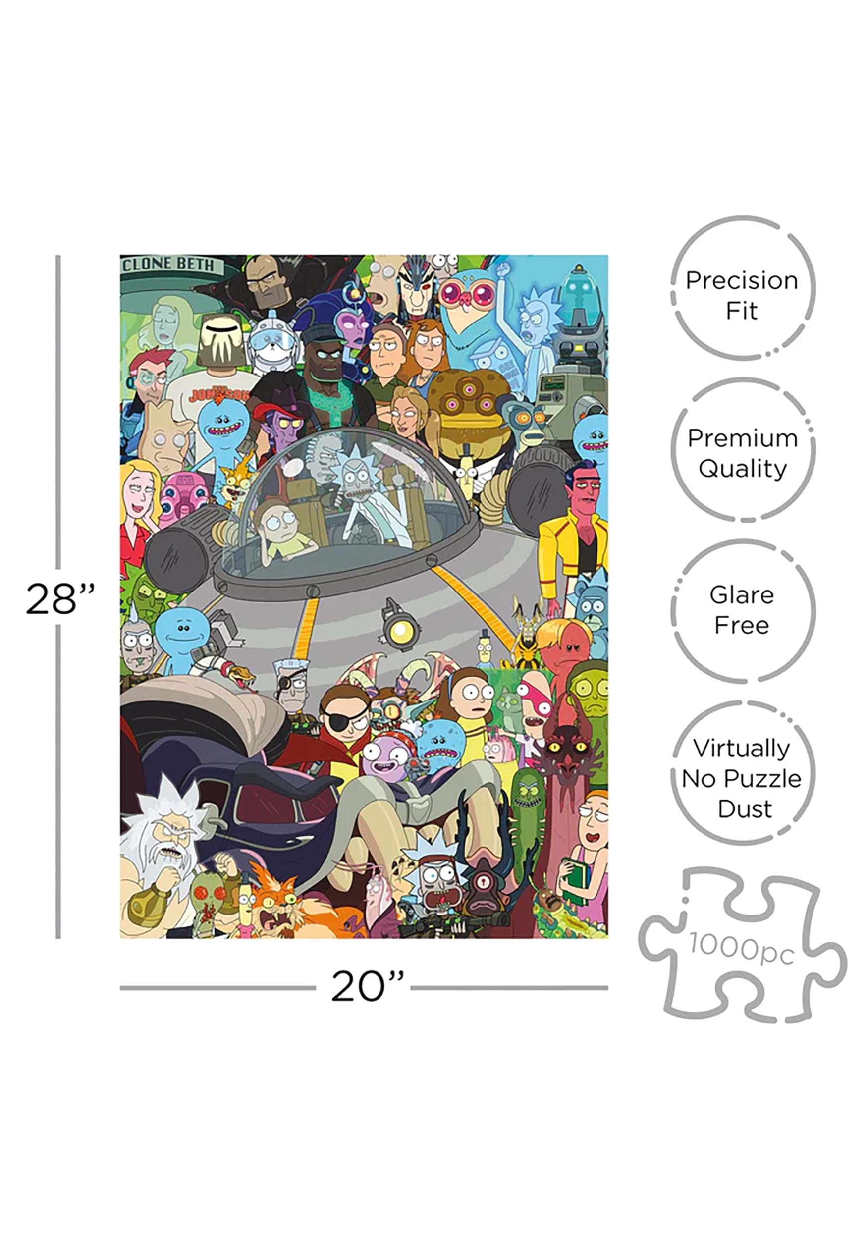 Rick & Morty Cast 1000 Pc Puzzle