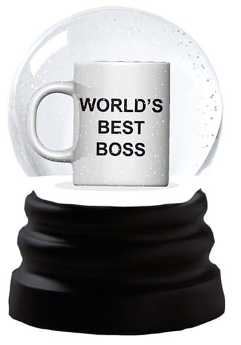 Office Worlds Best Boss Snow Globe