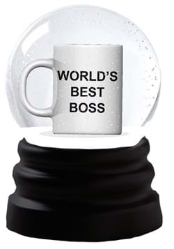 Office Worlds Best Boss Snow Globe