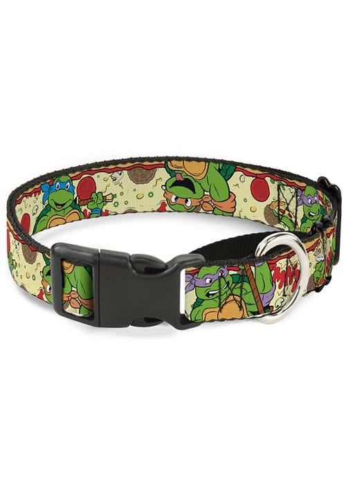 Classic TMNT Turtle Pizza Plastic Clip Pet Collar