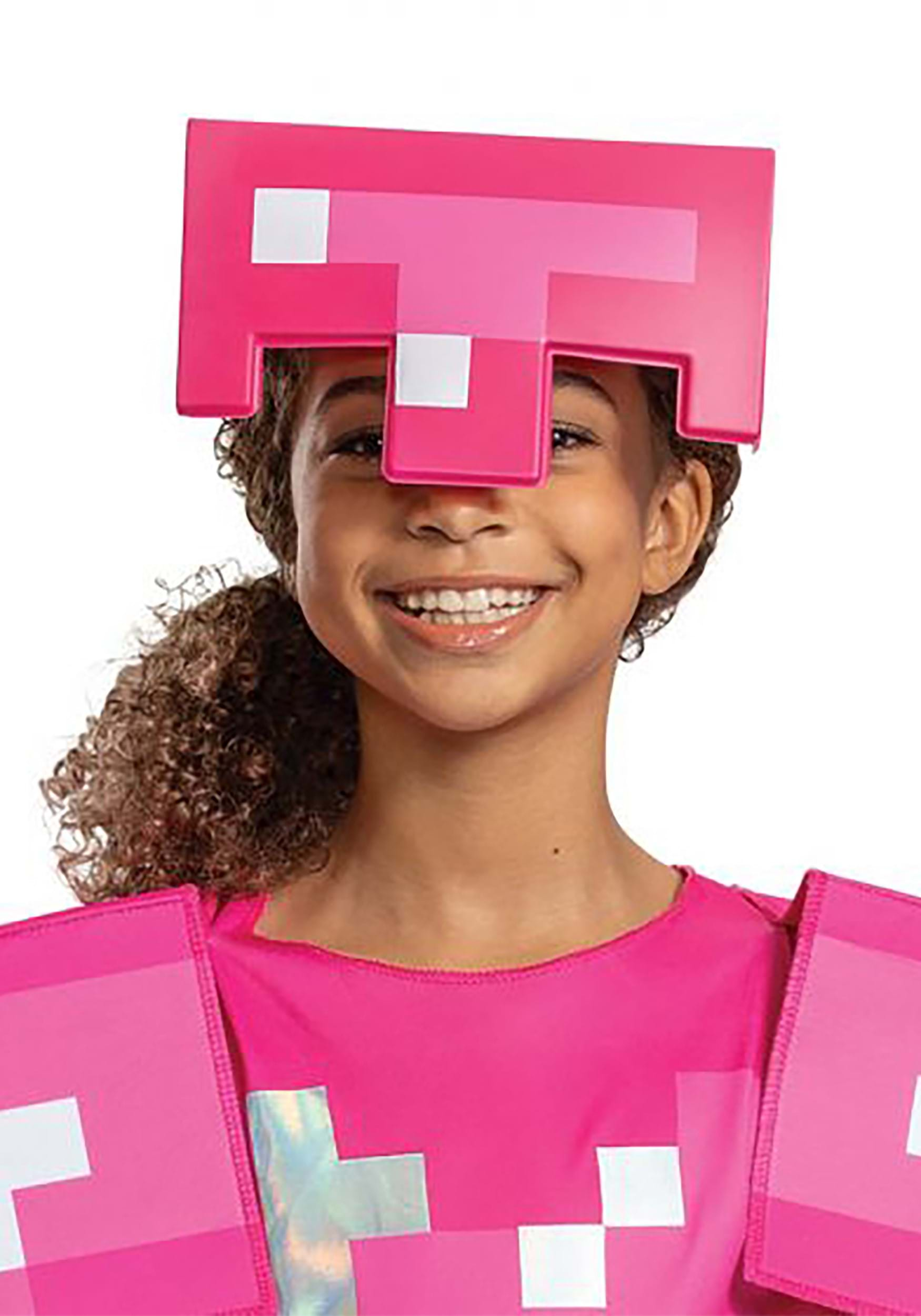 Minecraft Girl's Classic Pink Armor Costume , Video Game Costumes