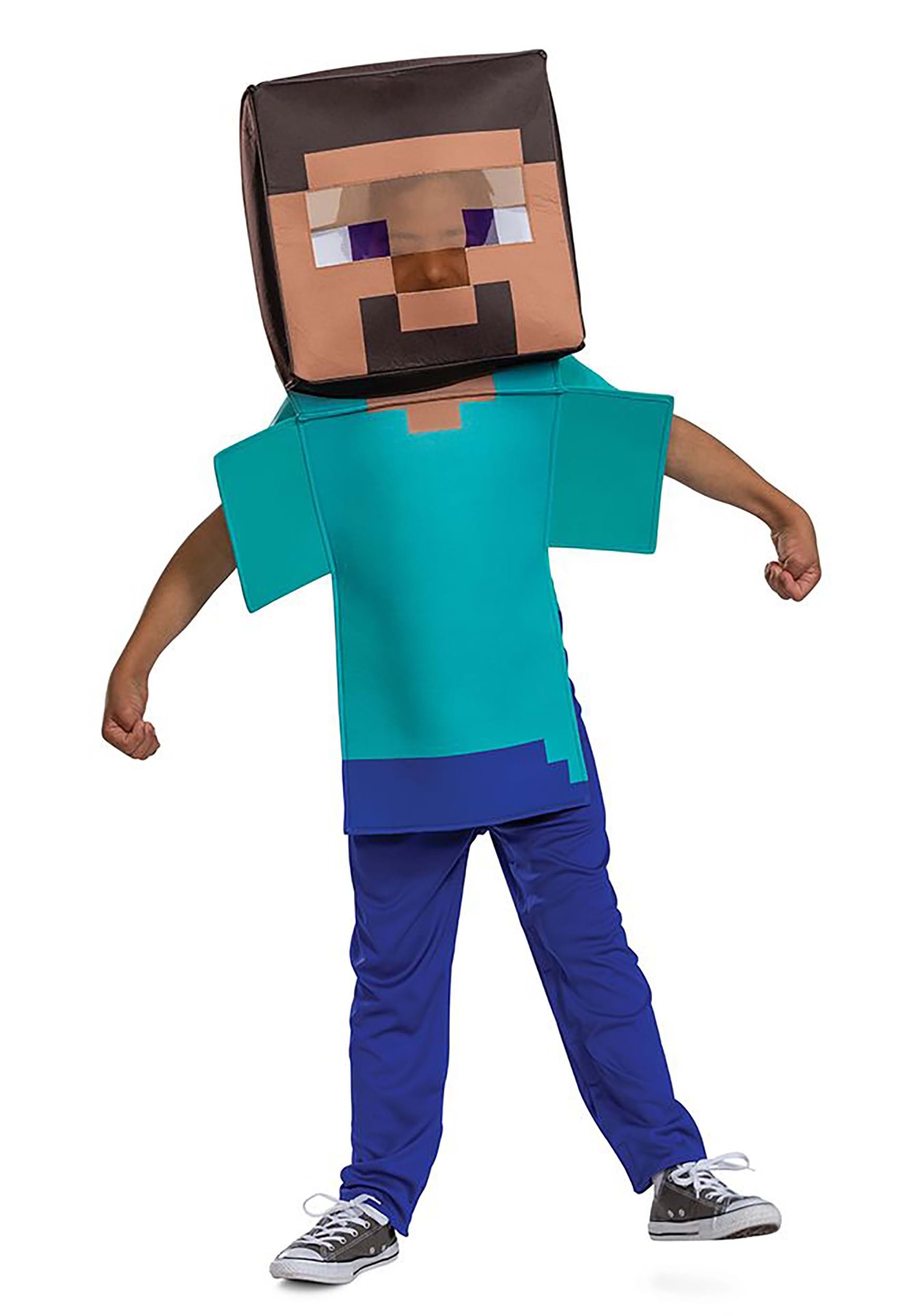 Photos - Fancy Dress Disguise Minecraft Adaptive Steve Costume for Kids Brown/Blue DI120759