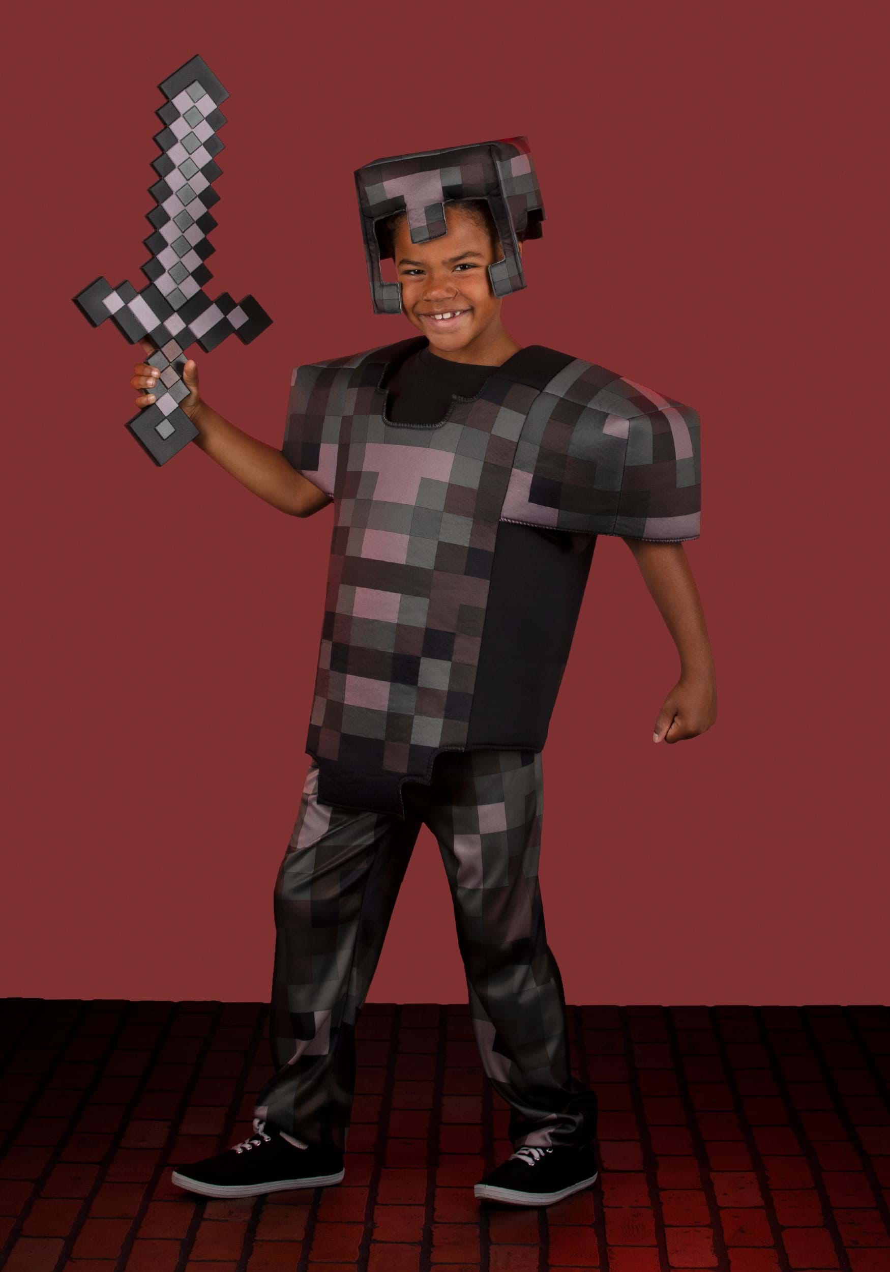 Minecraft Child Netherite Armor Deluxe Costume