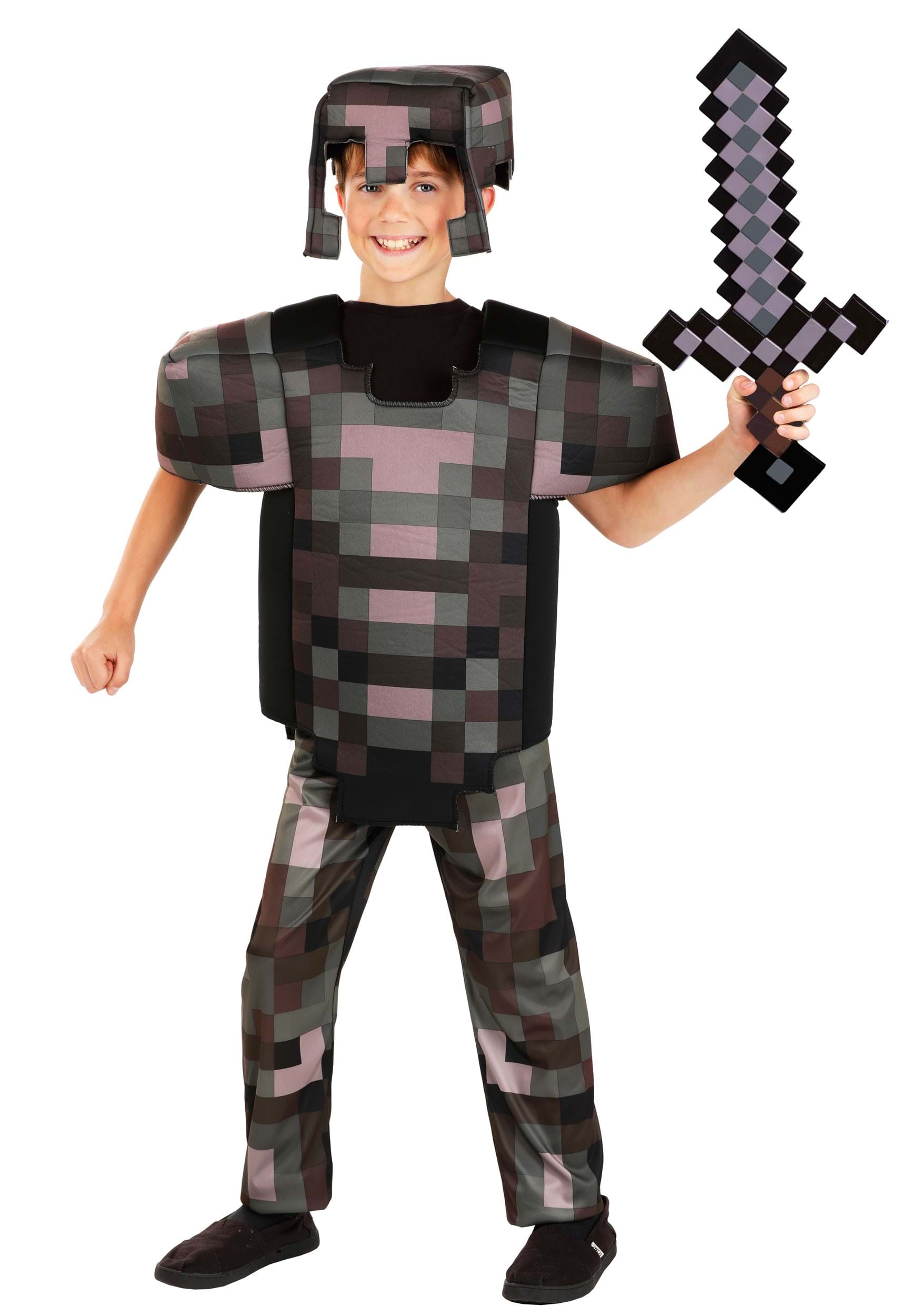 Minecraft Child Netherite Armor Deluxe Costume