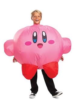 Kids Pink Kirby Inflatable Costume Alt 1