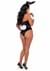 Women's Playboy Black Boudoir Bunny Costume Alt 2