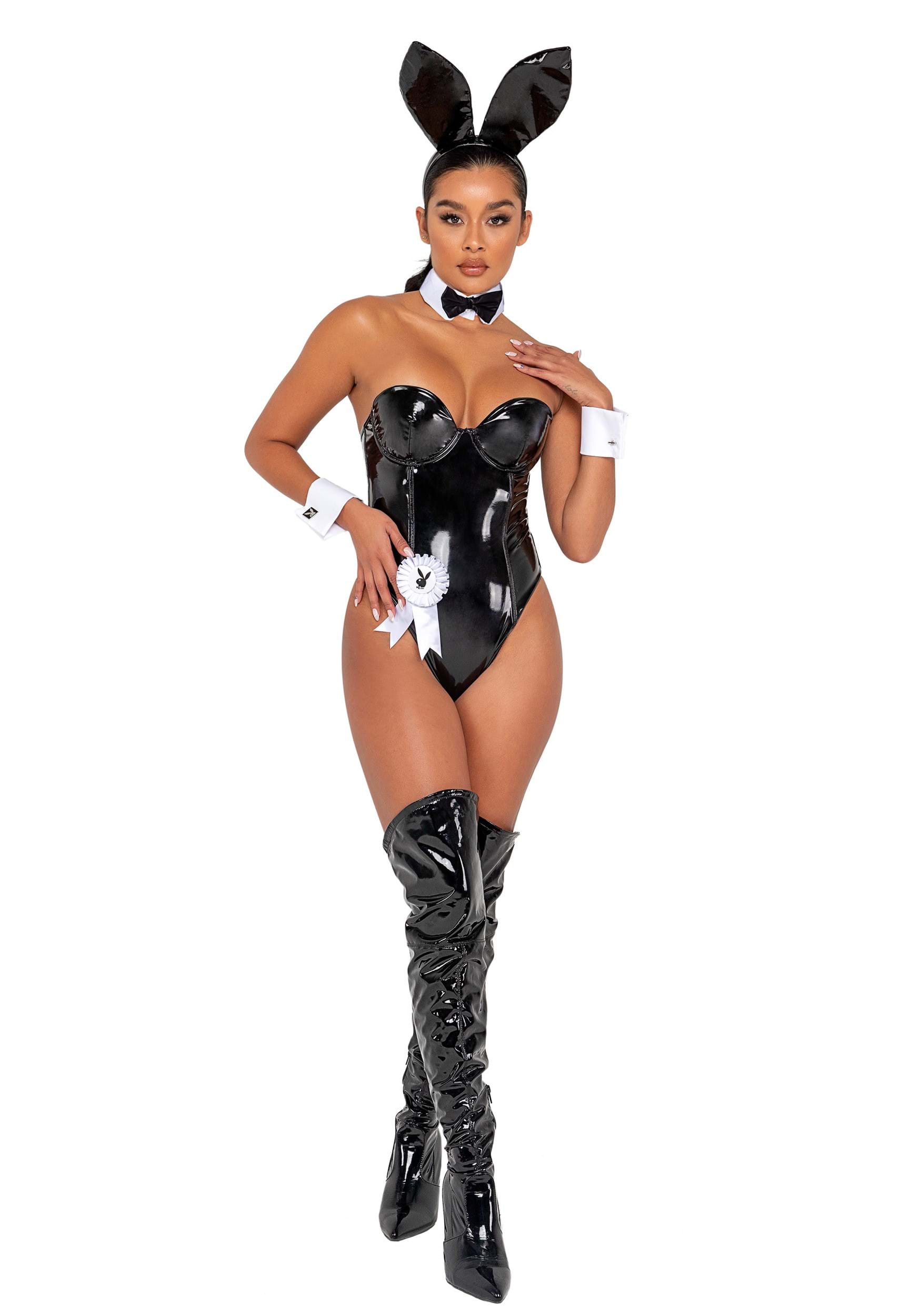 Photos - Fancy Dress Roma Playboy Seductress Bunny Costume for Women Black ROPB132 