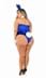 Playboy Plus Size Womens Royal Blue Bunny Costume
