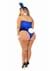 Playboy Plus Size Women's Royal Blue Bunny Costume Alt 1