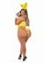 Playboy Plus Size Women's Yellow Bunny Costume Alt 1