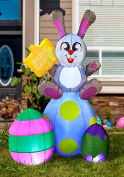 6FT Large Bunny on Eggs Inflatable Decoration