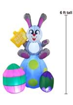 6FT Inflatable Large Bunny on Eggs Decoration Alt 3