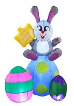 6FT Inflatable Large Bunny on Eggs Decoration Alt 1