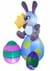 6FT Large Bunny on Eggs Inflatable Decoration Alt 2