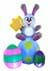 6Ft Tall Large Bunny on Eggs Inflatable Decoration Alt 6