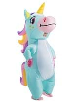 Adult Inflatable Blue Unicorn Costume Alt 1