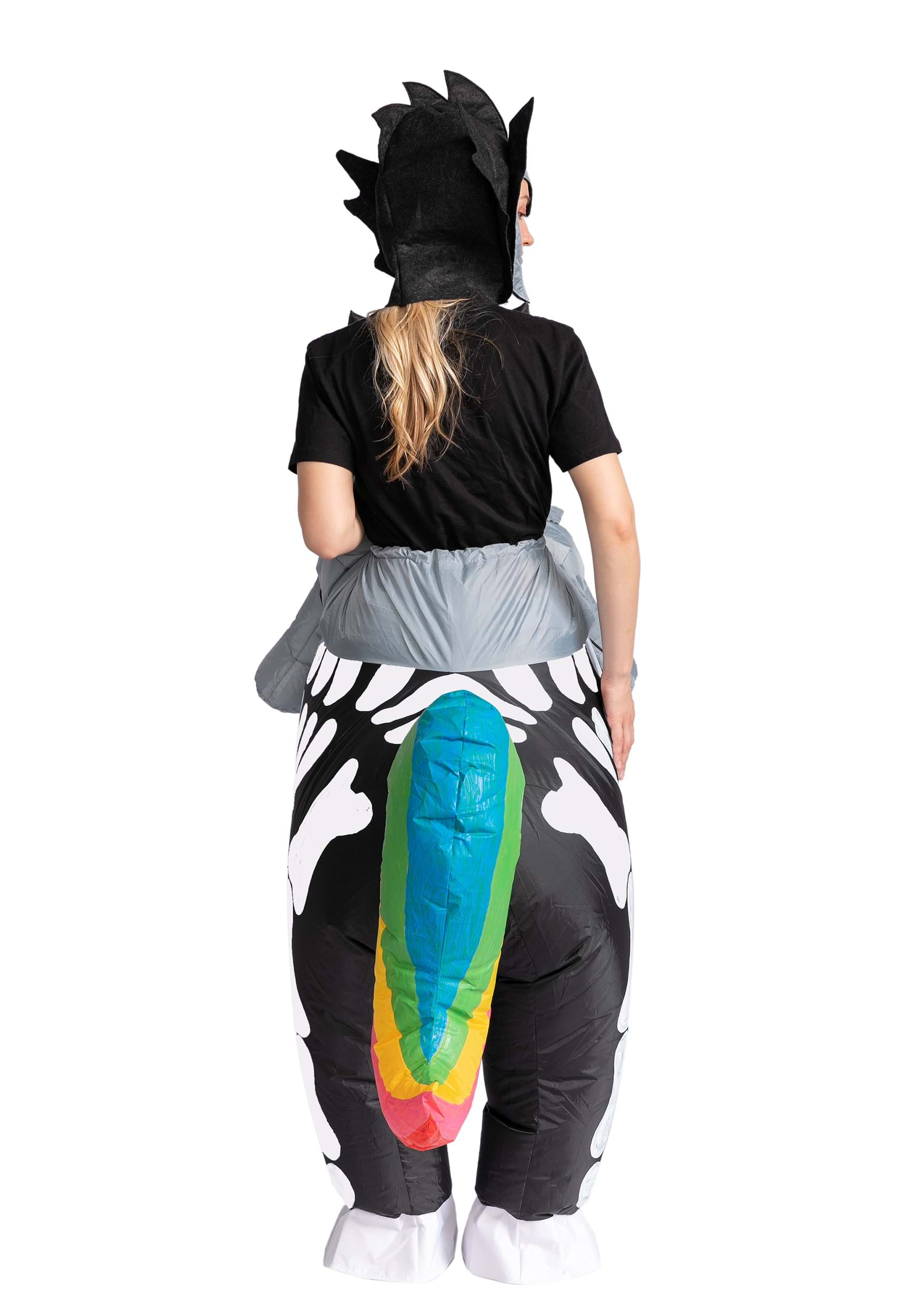 Inflatable Adult Riding-A-Skeleton Unicorn Costume