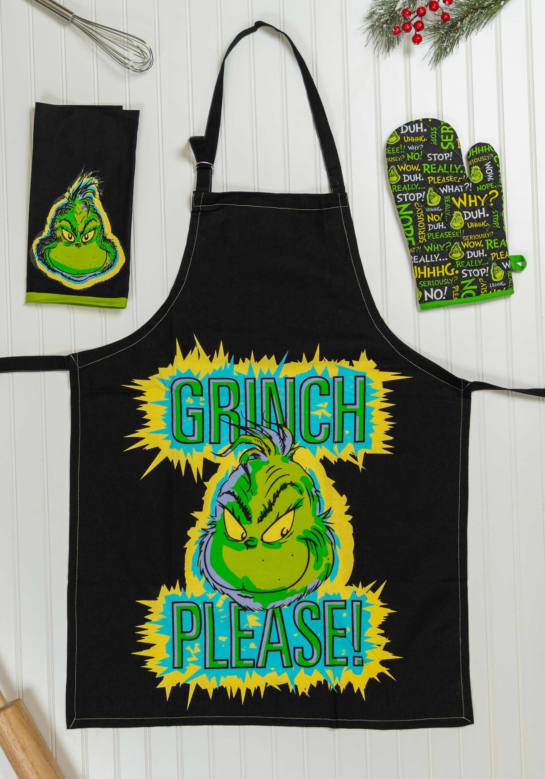 Dr. Seuss Grinch Please Kitchen Textiles Set
