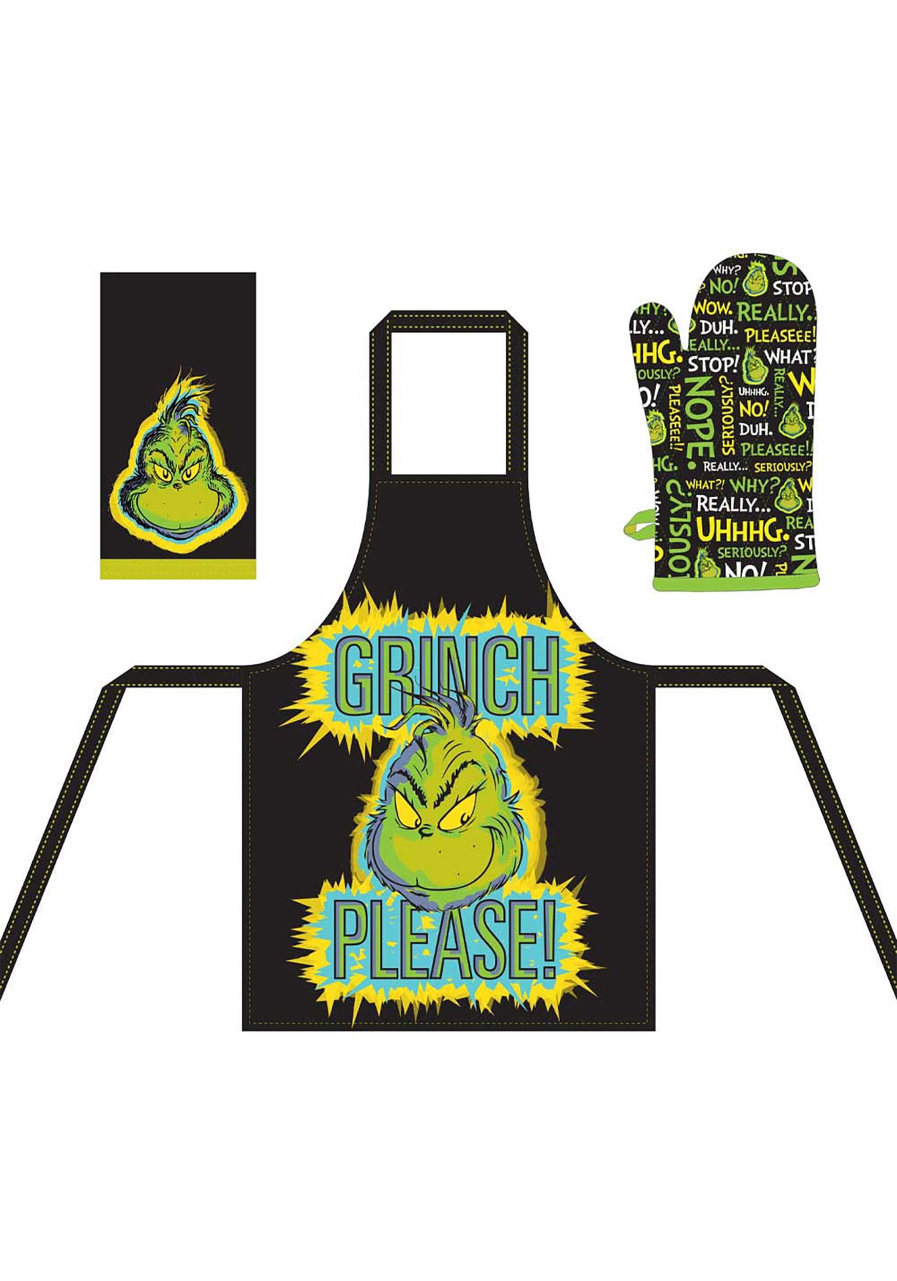 Dr. Seuss Grinch Please Kitchen Textiles Set