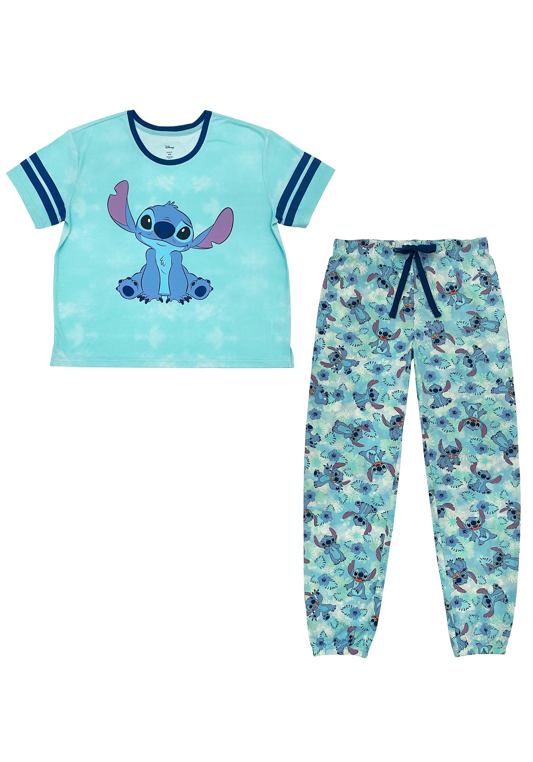 Stitch Smile & Hibiscus Women's Varsity Tee & Jogger Set